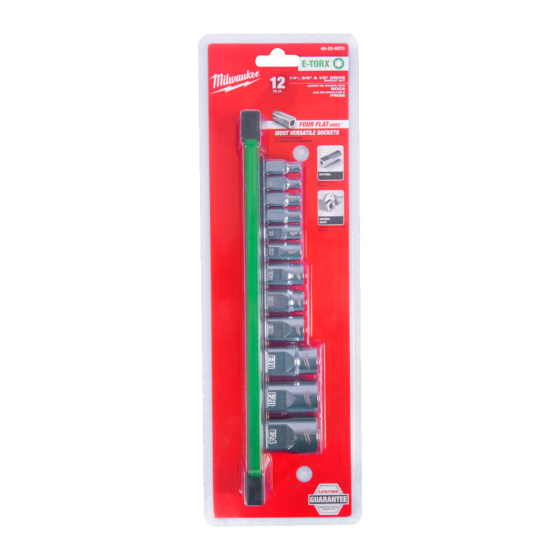Milwaukee Set de 13 douilles E-Torx pour cliquet 1/4", 3/8" & 1/2" (4932498799) Milwaukee Set de 13 douilles E-Torx pour cliquet 1/4", 3/8" & 1/2" (4932498799)