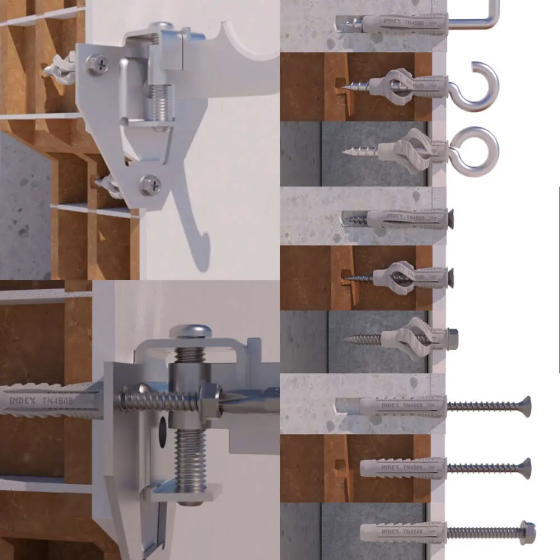 Index TN4S Lot de 100 chevilles nylon ø8 8x40mm (TN4S08)