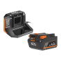AEG STEL1840S LK1 Set de 1 batterie 18V 4.0Ah L1840S avec chargeur rapide BL18S (4935501799)