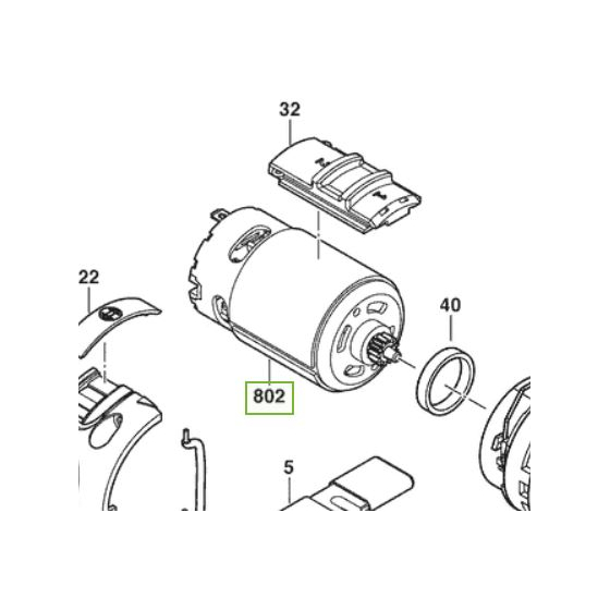 Bosch Moteur pour perceuse Universal Impact 18 (1607000DH4)