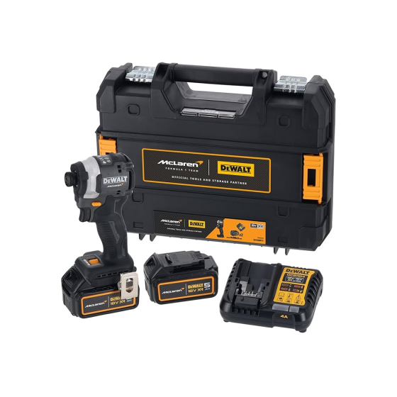 DeWalt McLaren DCF85MP2T-QW Visseuse à chocs 3 Vitesses 18V 208Nm XR 2x5.0Ah avec Coffret T-STAK