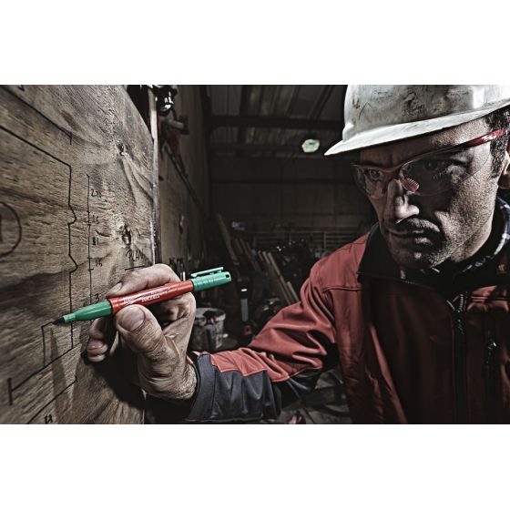 Milwaukee x4 Marqueurs INKZALL Noir, Bleu, Vert et Rouge pointe Fine (48223106)