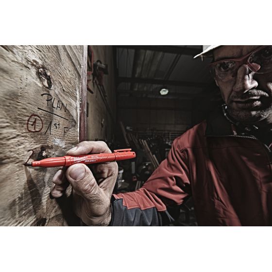 Milwaukee x4 Marqueurs INKZALL Noir, Bleu, Vert et Rouge pointe Fine (48223106)