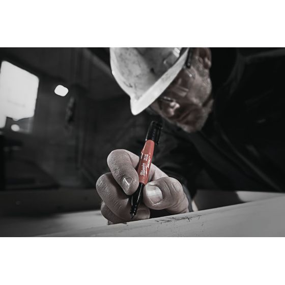 Milwaukee x4 Marqueurs INKZALL Noir, Bleu, Vert et Rouge pointe Fine (48223106)