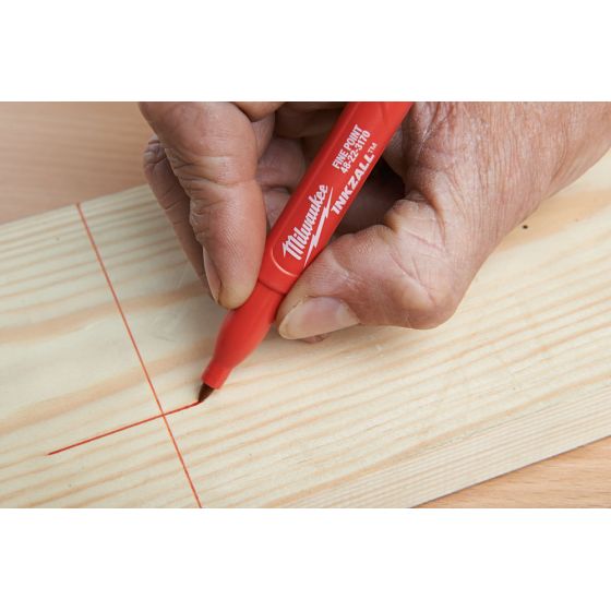 Milwaukee x4 Marqueurs INKZALL Noir, Bleu, Vert et Rouge pointe Fine (48223106)