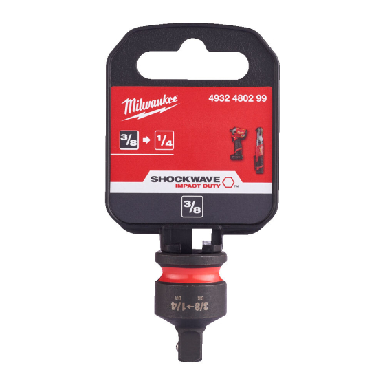 Milwaukee Douille Adaptateur de réduction 3/8" - 1/4" SHOCKWAVE (4932480299) Milwaukee Douille Adaptateur de réduction 3/8" - 1/4" SHOCKWAVE (4932480299)