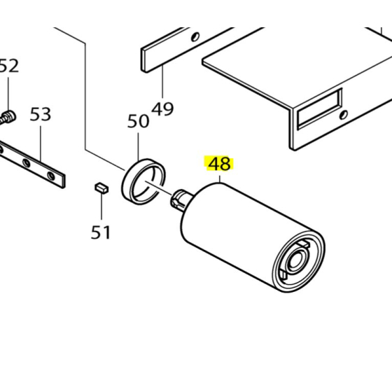 Makita 151346-8 Rouleau Entraîneur pour ponceuse à bande 9401 et 9402 Makita 151346-8 Rouleau Entraîneur pour ponceuse à bande 9401 et 9402