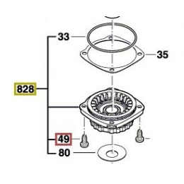 Bosch 1619P02872 Flasque de Palier GWS7-100, GWS7-125