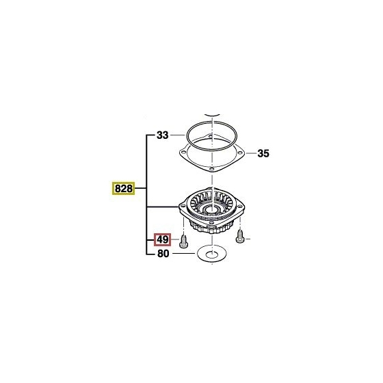 Bosch 1619P02872 Flasque de Palier GWS7-100, GWS7-125