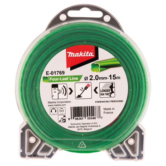 Makita Bobine de fil nylon hélicoïdal pour coupe-bordure ø2mm x 15ml (E-01769) Makita Bobine de fil nylon hélicoïdal pour coupe-bordure ø2mm x 15ml (E-01769)