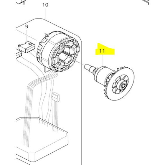 Makita 619292-6 Induit pour visseuse à choc DTP141