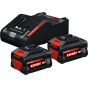 Bosch Pack de 2 batteries EXBA18V-80 18V 8.0Ah Professional avec chargeur EXAL 18V-16 (1600A0373T)