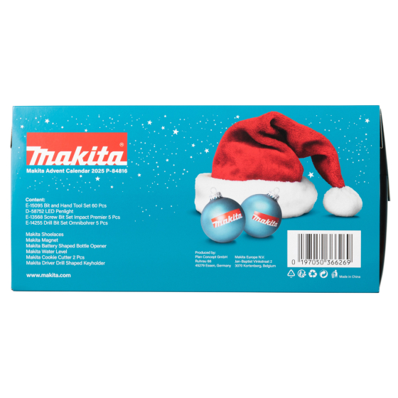 Makita Calendrier de l'avant 2025-2026 (P-84816) Makita Calendrier de l'avant 2025-2026 (P-84816)