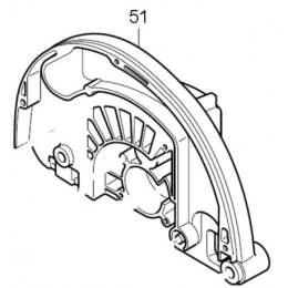 Makita Carter fixe intérieur de protection pour scie 5143R (158091-6)