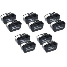 Makita BL18120B Lot de 10 Batteries Li-ion 18V 12.0Ah avec témoin de charge (1915J2-8)