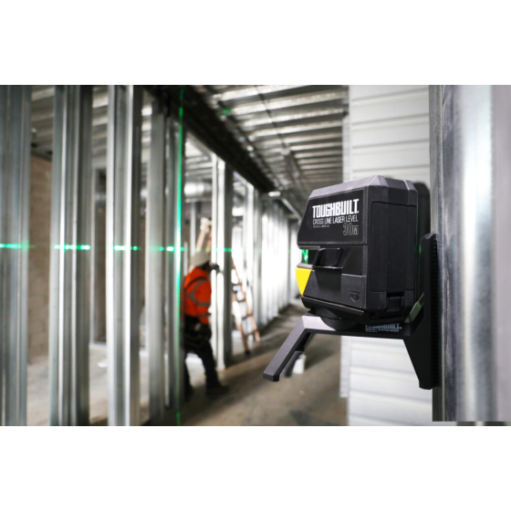 Toughbuilt Niveau laser en croix auto-nivelant à faisceau vert TB-H2-LL-M30-L2 Toughbuilt Niveau laser en croix auto-nivelant à faisceau vert TB-H2-LL-M30-L2