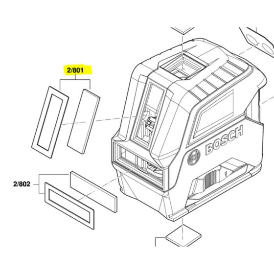 Bosch Plaque de recouvrement supérieur pour laser GCL2-50CG, GCL2-15G, GCL100-80CG (1607000C9T)