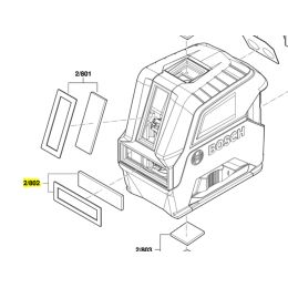 Bosch Plaque de recouvrement inférieur pour laser GCL2-50CG, GCL2-15G, GCL100-80CG (1607000C9S)