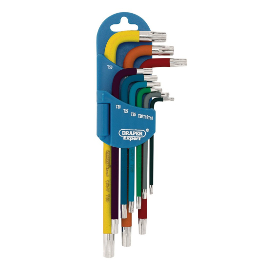 Draper Jeu de 9 clés torx longues colorées métriques TX-STAR (D66143)