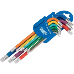 Draper Jeu de 9 clés torx longues colorées métriques TX-STAR (D66143)