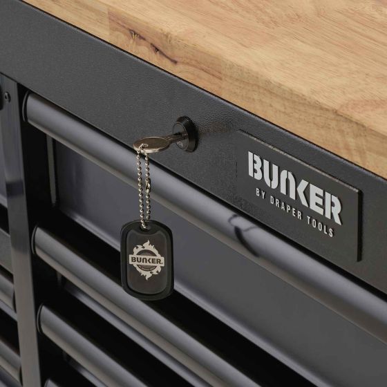 Bunker Servante d'atelier 155cm à 15 tiroirs Gris (D08238)