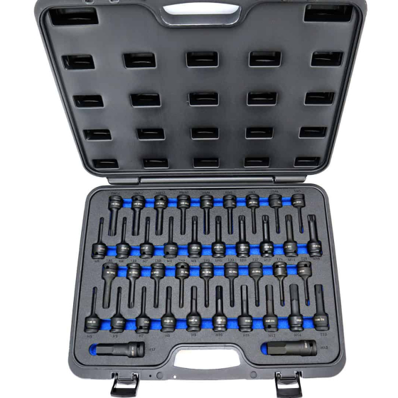 Draper Coffret de douilles à choc Torx, Allen, Ribe & Multidents 1/2" (SK6935CM)