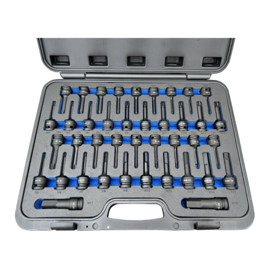 Draper Coffret de douilles à choc Torx, Allen, Ribe & Multidents 1/2" (SK6935CM)