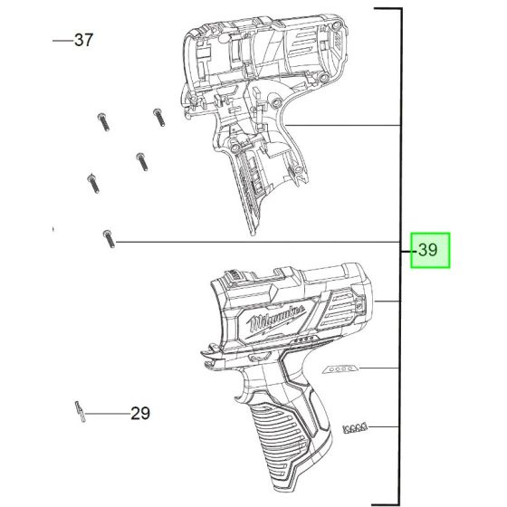 Milwaukee Carter pour perceuse M12BDD (4931435974)