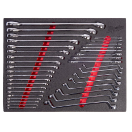Milwaukee Jeu de x36 clés plate mixte avec module mousse pour servante d'atelier (4932500758)