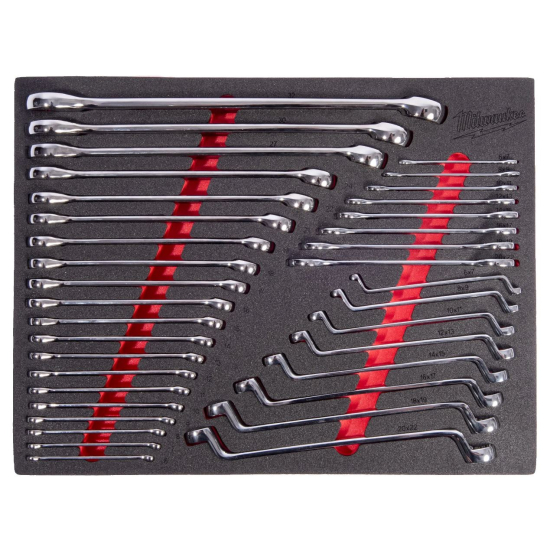 Milwaukee Jeu de x36 clés plate mixte avec module mousse pour servante d'atelier (4932500758)