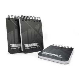Toughbuilt Lot de x3 bloc-notes quadrillé de petit format TB-56-S-3