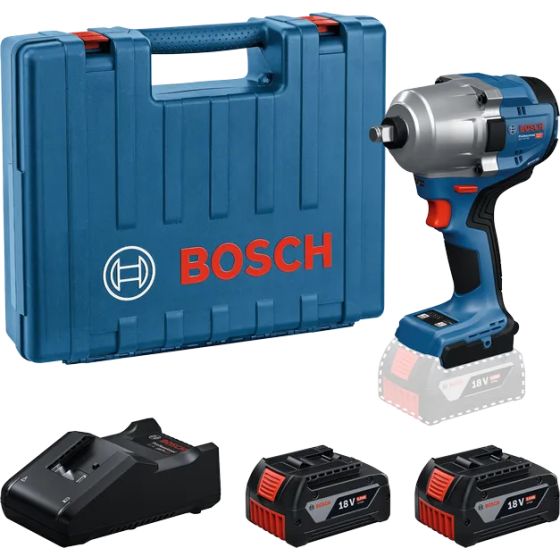 Bosch GDS 18V-780 Boulonneuses sans-fil 18V 1/2" 780Nm 2x5.0Ah (06019P4021)