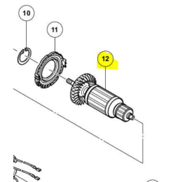 Hikoki - Hitachi  Induit Meuleuse G23SCY2, G23UDY2 (361093E)
