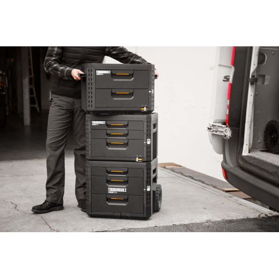 Toughbuilt Trolley Chariot à roulette 3 Tiroirs StackTech TB-B1-D-R93