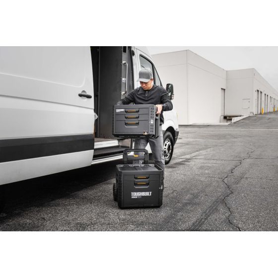 Toughbuilt Trolley Chariot à roulette 2 Tiroirs StackTech TB-B1-D-R92