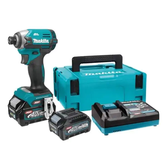 Makita TD003GA201 Visseuse à chocs 40V max Li-Ion XGT 210Nm 2x2.0Ah