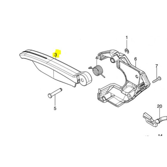 Makita Carter de protection pour scie DUC101 & UC100D (413M04-5)