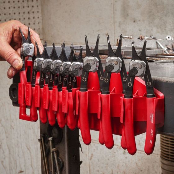 Milwaukee Jeu de 9 pinces à circlip réversible avec support de rangement (4932493632)