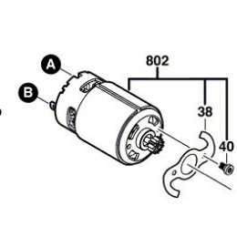 Bosch 2609199253 Moteur à Courant Continu 14.4V  GSR14.4-2LI