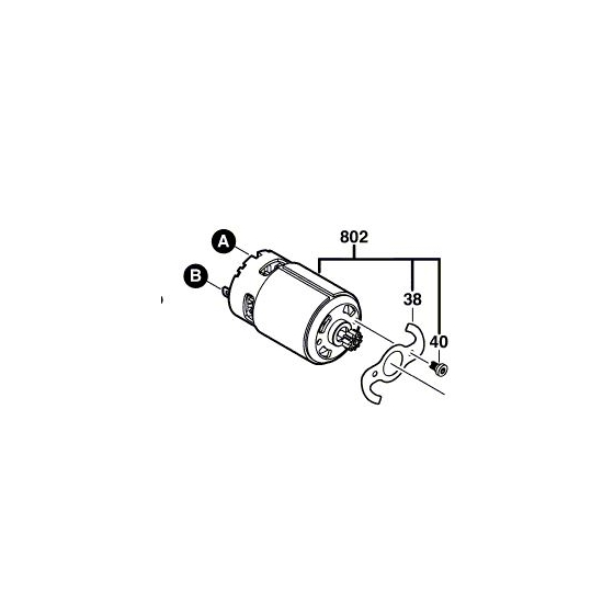 Bosch 2609199253 Moteur à Courant Continu 14.4V  GSR14.4-2LI