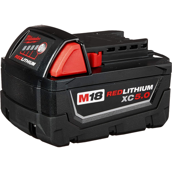 Milwaukee M18B5 Batterie 18V 5.0Ah Red Lithium-Ion (4932430483)