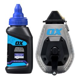 OX Tools Cordeau traceur fin avec recharge bleu 30m (P630701)