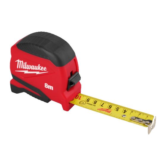 Milwaukee Mètre à ruban 8m professionnelle compacte Gen 2 (4932498780)