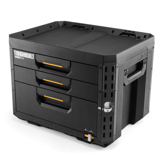 Toughbuilt Boîte à outils à 3 tiroirs StackTech TB-B1-D-73