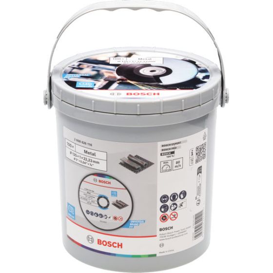 Bosch x100 Disques à tronçonner métal ø125x1mm (2608626116)