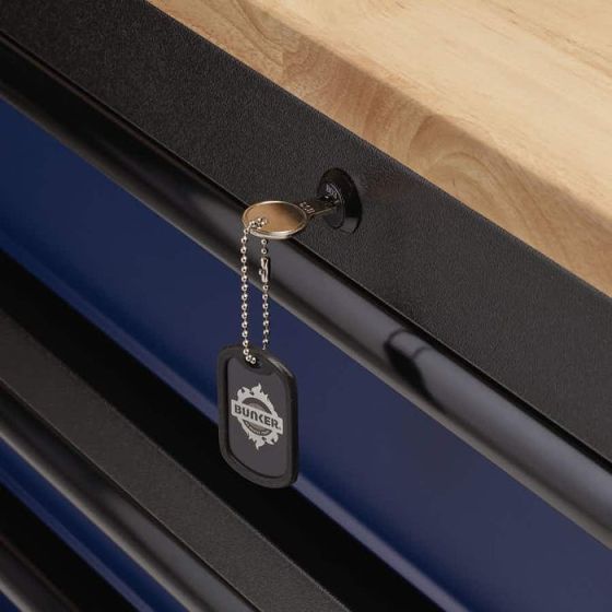 Bunker Servante d'atelier 142cm à 10 tiroirs Gris (D08227)