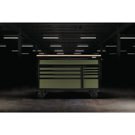 Bunker Servante d'atelier 142cm à 10 tiroirs Vert (D08236)