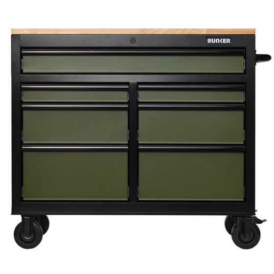 Bunker Servante d'atelier 104cm à 7 tiroirs Vert (D08221)