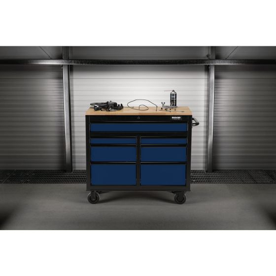 Bunker Servante d'atelier 104cm à 7 tiroirs Bleu (D08222)