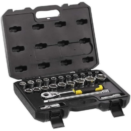 Stanley STMT82830-1 Coffret De 20 Douilles ½’’ + Cliquet 72 Dents